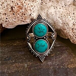 Santa Rosa Turquoise Sterling Silver Ring Sz 9